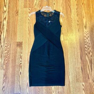 Calvin Klein Pleated Cocktail Dress with Lace (2P)
